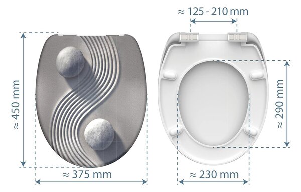 Eisl Sanitär WC prkénko Duroplast Soft Close Ying and Yang 82152