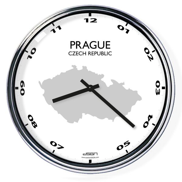 Kancelářské nástěnné hodiny: Praha (32 cm), Výběr barev Světlé