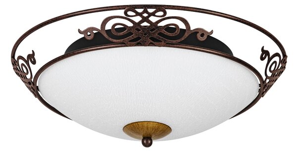 Eglo 86712 MESTRE - Rustikální stropní lustr, 2 x E27, Ø 39,5cm (Stropní svítidlo v rustikálním stylu na dvě žárovky)