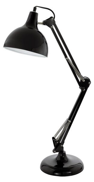 Eglo 94697 BORGILLIO - Moderní lampa na pracovní stůl (Naklápěcí černá lampa)