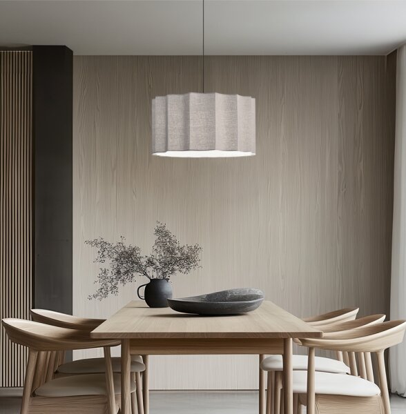 Lustr na lanku WAVY 1xE27/14W/230V šedá