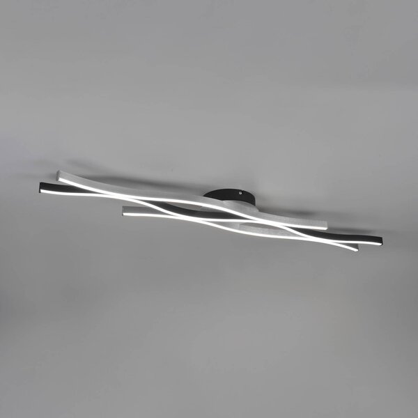 Trio Lighting Stropní svítidlo Blaze LED, stmívatelné, hliník, stmívatelný, Hliník / šedá / zinek, Obývací pokoj / jídelna, kov, Moderní