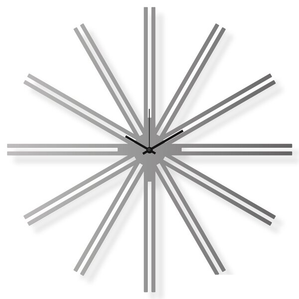 Velké nástěnné hodiny z oceli, 62x62 cm: Polaris | atelierDSGN