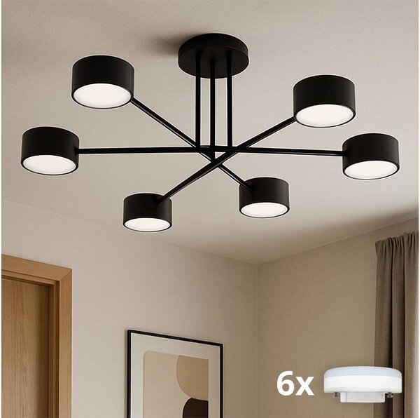 Brilagi - LED RGB Stm. přisazený lustr MONO 6xGX53/14W/230V Wi-Fi Tuya černá