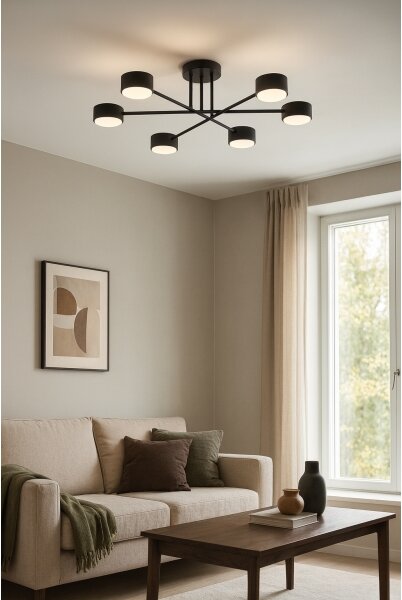 Brilagi - LED RGB Stm. přisazený lustr MONO 6xGX53/14W/230V Wi-Fi Tuya černá