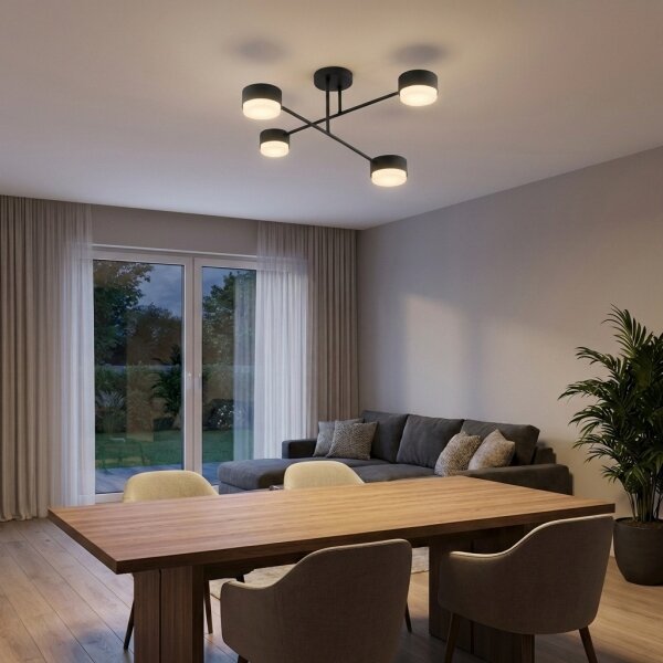 Brilagi - LED RGB Stm. přisazený lustr MONO 4xGX53/14W/230V Wi-Fi Tuya černá