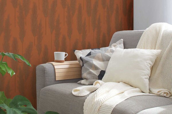 A.S. Création | Vliesová tapeta na zeď Hygge 2 38631-5 | 0,53 x 10,05 m | červená, hnědá
