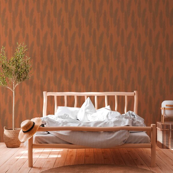 A.S. Création | Vliesová tapeta na zeď Hygge 2 38631-5 | 0,53 x 10,05 m | červená, hnědá