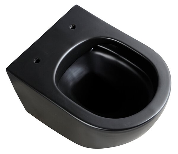 BPS-koupelny Závěsná WC mísa se SoftClose sedátkem HYD-4778, černá mat