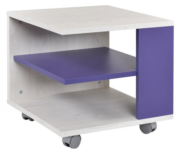 Dětský konferenční stolek Numero - dub bílý/fialová