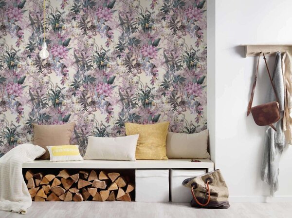 A.S. Création | Vliesová tapeta na zeď Dream Flowery 38177-4 | 0,53 x 10,05 m | vícebarevná