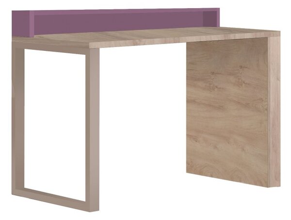 Dětský pracovní stůl Kinder - dub šedý/fialová