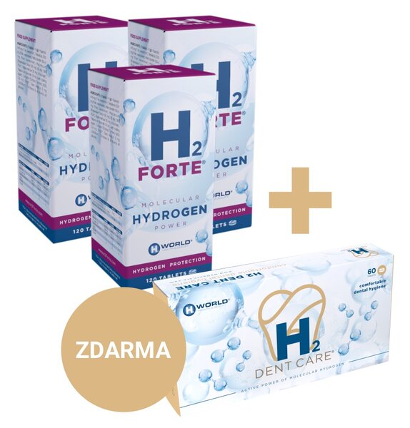 H2 Forte® 360 tablet ( 3 balení ) + ZDARMA H2 Dent Care®