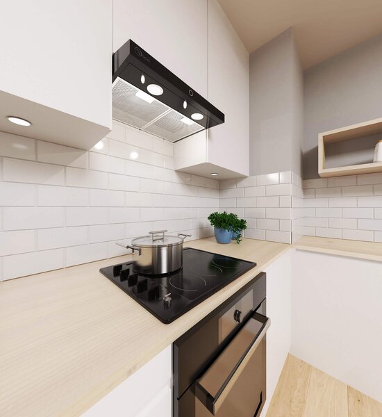 Novoterm Odsavač par pod skříňku Modo 60 BL, černá mat