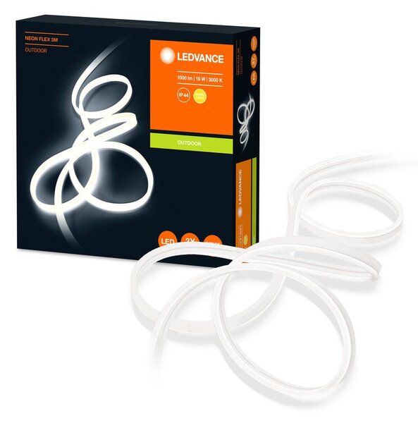 Flexibilní venkovní LED pásek NEON FLEX IP44 3m, teplá bílá