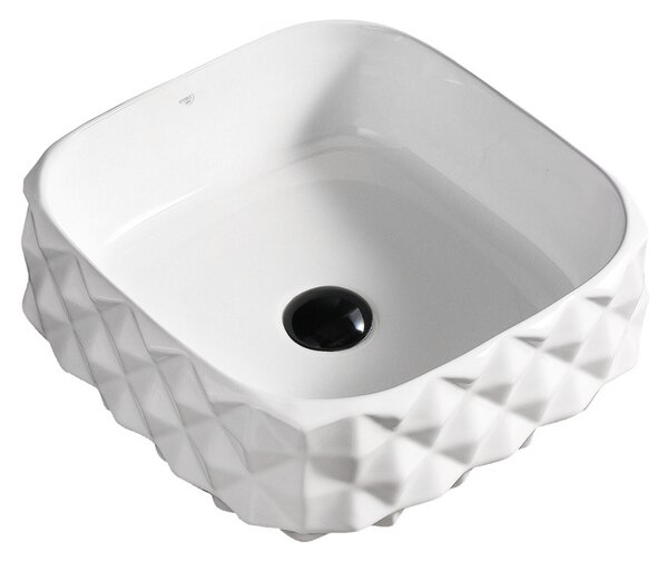 BPS-koupelny Keramické umyvadlo na desku HYD-PL-WH-400 50x31 cm, bílé