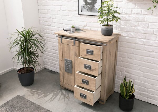 Komoda IRON Mango 90x45x100 bílá, lakovaná