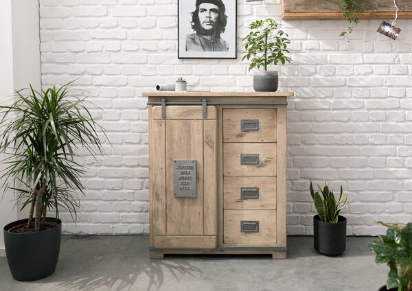 Komoda IRON Mango 90x45x100 bílá, lakovaná