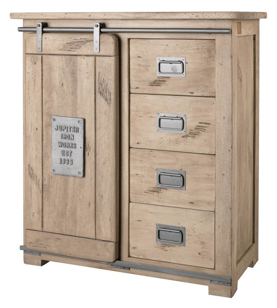 Komoda IRON Mango 90x45x100 bílá, lakovaná