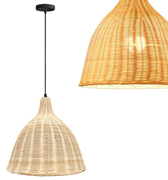 Toolight Natural, stropní závěsné svítidlo 1xE27 APP1647-1CP, přírodní hnědá, OSW-05115