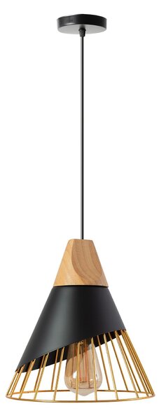 Toolight - závěsná stropní zrcadlová lampa APP224-1CP, černá-zlatá, OSW-00891
