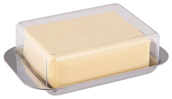 Weis Dóza na máslo 250g nerezová s průhledným víkem