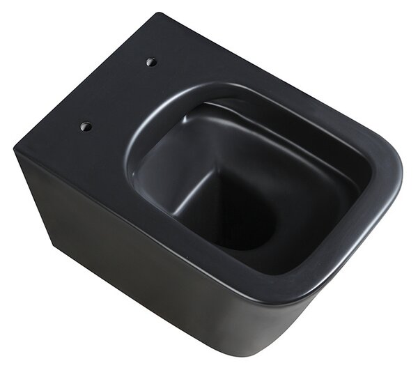 BPS-koupelny Závěsná WC mísa se SoftClose sedátkem HYD-4776, černá mat