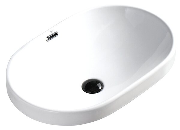 BPS-koupelny Keramické umyvadlo na desku HYD-NL-WH-590 59x40,5 cm, bílé