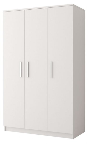 Policová šatní skříň 120 cm Clesh Bílá/dub sonoma