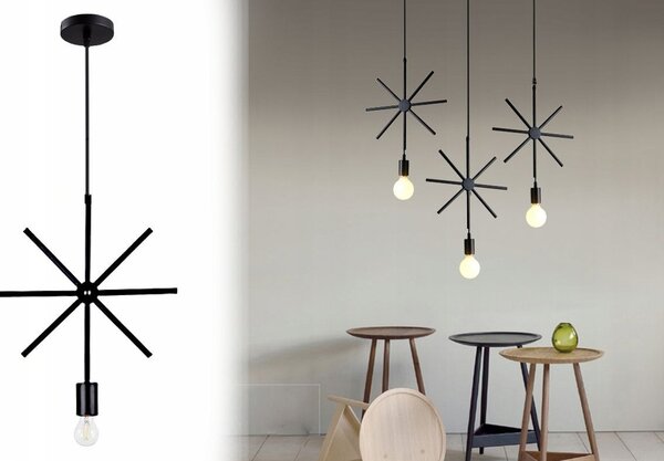 Toolight Geometrická lampa LE-02 Star černá