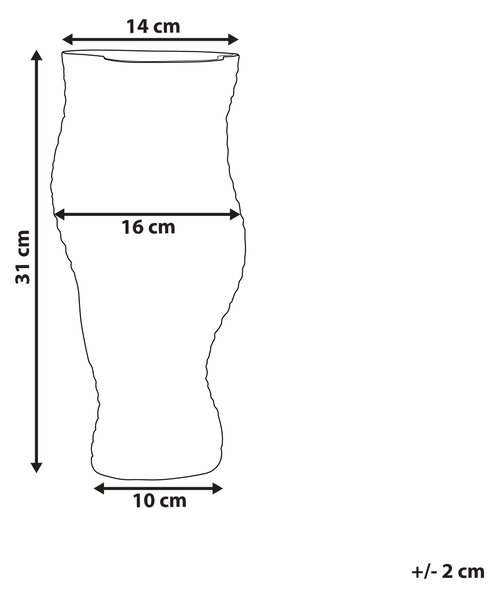 Váza na květiny DYTIKO Sklo 31 cm Šedá