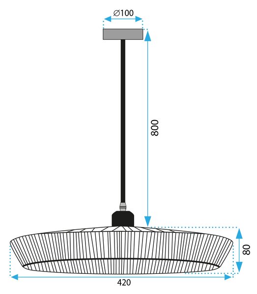 Toolight Stropní svítidlo APP1407-1CP