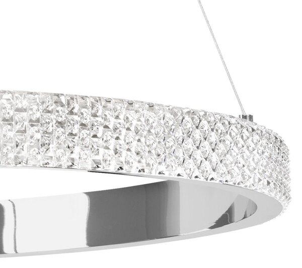 Toolight Závěsné designové osvětlení CRYSTAL LED + dálkové ovládání APP1511-CP Chrom