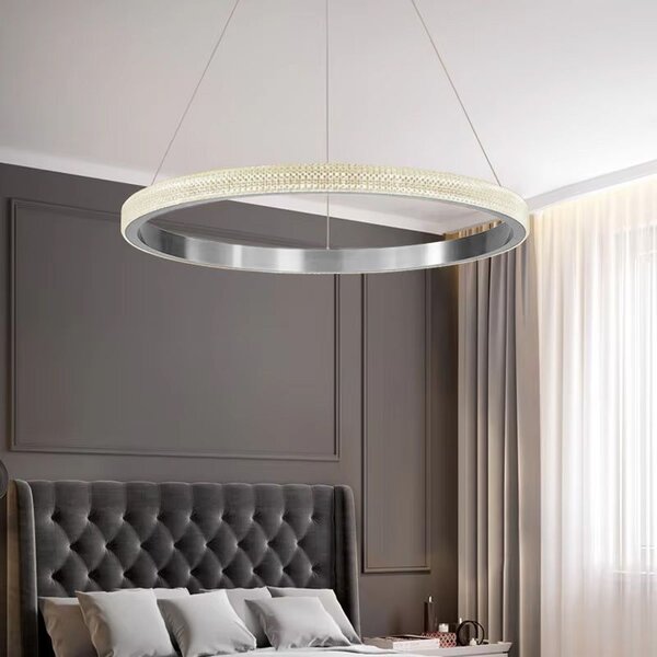 Toolight Závěsné designové osvětlení CRYSTAL LED + dálkové ovládání APP1511-CP Chrom