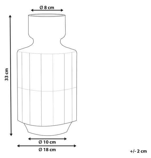Váza na květiny DIKELLA Sklo 33 cm Šedá