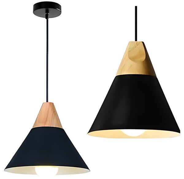 Toolight Toolight, stropní svítidlo 1xE27, SCANDI C, černá matná-hnědá, OSW-00104