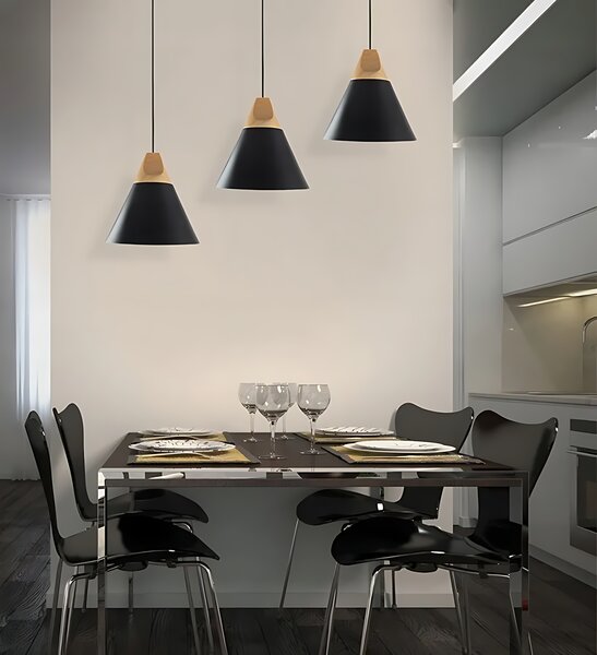 Toolight Toolight, stropní svítidlo 1xE27, SCANDI C, černá matná-hnědá, OSW-00104
