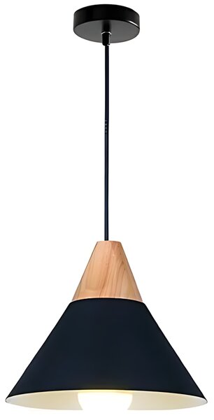 Toolight Toolight, stropní svítidlo 1xE27, SCANDI C, černá matná-hnědá, OSW-00104