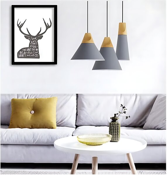 Toolight Toolight, stropní svítidlo 1xE27, SCANDI C, černá matná-hnědá, OSW-00104