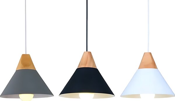 Toolight Toolight, stropní svítidlo 1xE27, SCANDI C, černá matná-hnědá, OSW-00104