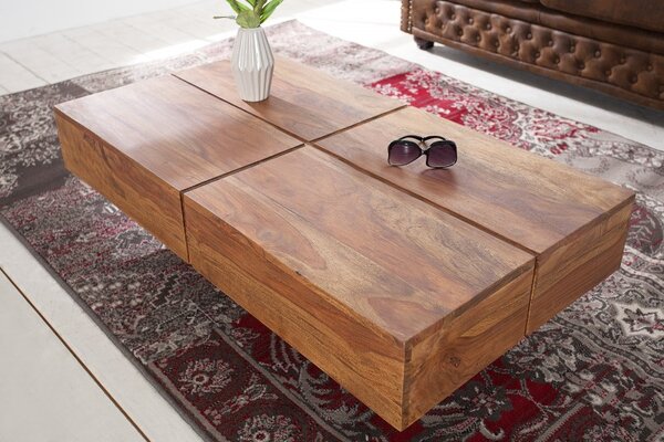 Masivní dřevěný konferenční stolek Bolt 60 x 110 cm »