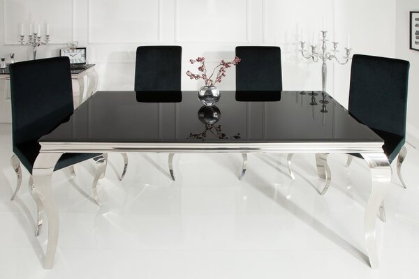 Černý jídelní stůl Modern Barock 90 x 180 cm - 12 mm