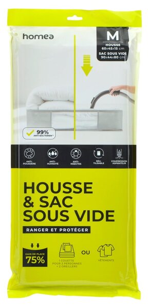 Vakuový plastový úložný box pod postel 60x45x15 cm – Homéa