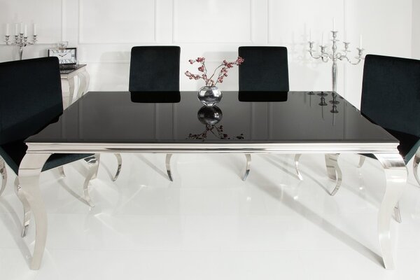 Černý jídelní stůl Modern Barock 100 x 200 cm - 12 mm