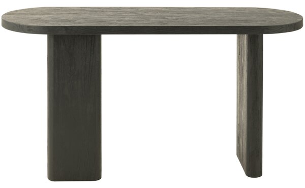 Černý teakový toaletní stolek J-line Blacky 150 x 50 cm