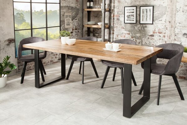 Dřevěný jídelní stůl Iron Craft 90 x 160 cm - 45 mm »