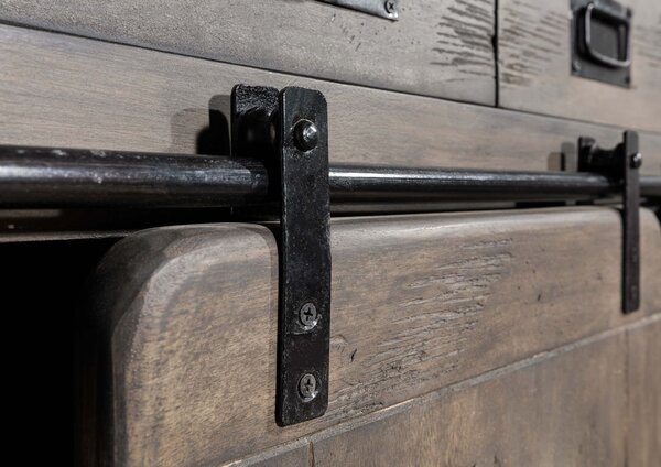 IRON Příborník Mango 150x45x90 šedý, lakovaný