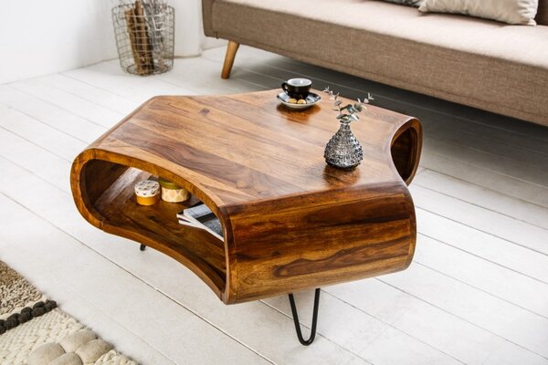 Konferenční stolek Organic Living Sheeshamové dřevo Retro
