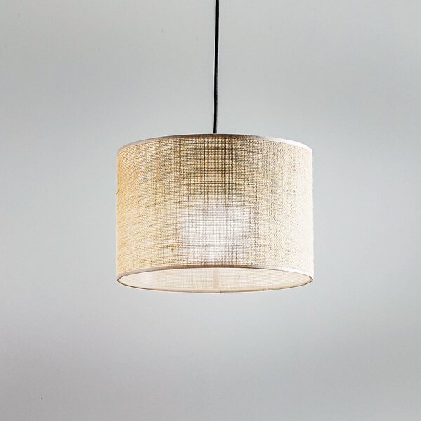 TK Lighting Závěsné světlo Juta, jednoplamenné Ø 30 cm, stmívatelný, Hnědá / rez, Obývací pokoj / jídelna, Textil / tkanina / hedvábí