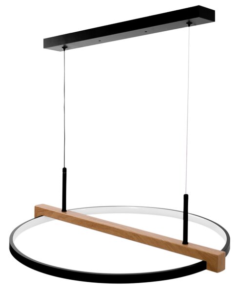 Toolight Toolight, LED stropní svítidlo 60cm + dálkové ovládání APP1530-CP, černá-hnědá, OSW-05660